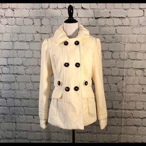 Pink Envelope White Winter Coat M